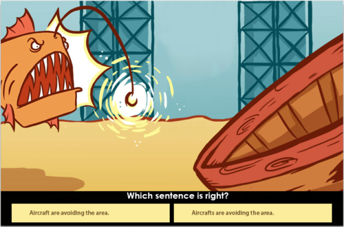 Danger in the North Sea - a game for revising grammar and vocabulary