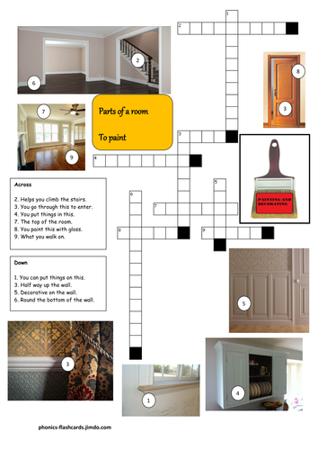 Painting and decorating -parts of a room crossword