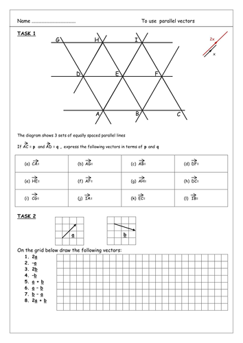 Worksheets Adding Vectors Worksheet vectors for gcse foundation tier by aingarth teaching resources tes