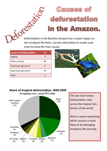 Deforestation In The Amazon Teaching Resources