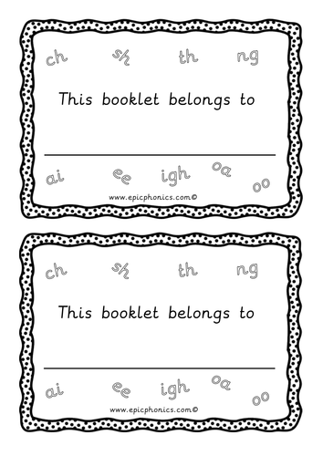 Phase 3 Phonics Digraphs Activity Booklet
