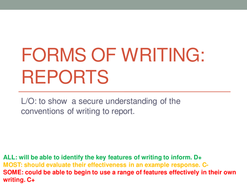 Igcse Forms Of Writing Reports Newspaper Reports And Interviews Teaching Resources