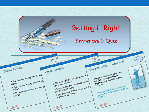 Getting It Right - Sentences and Connectives