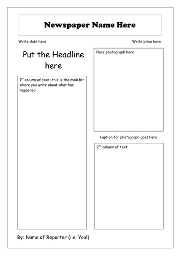 The BFG Newspaper Article 7 x Lesson Bundle