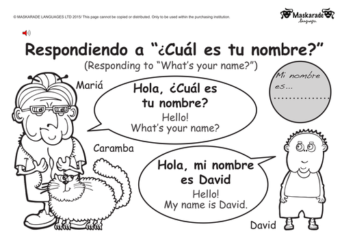 KS1- SPANISH: Greetings, Age, Gender, Manners