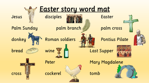 Easter word mats