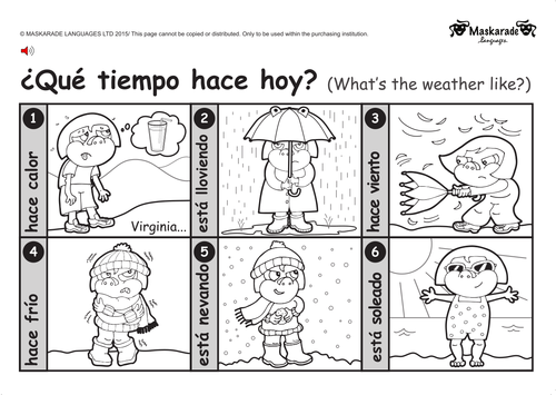 KS1-SPANISH: Level 1: Clothes, Weather & Holiday