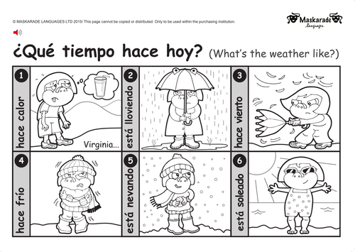 Printables Spanish Level 1 Worksheets ks1 spanish level 1 clothes weather holiday by maskaradelanguages teaching resources tes