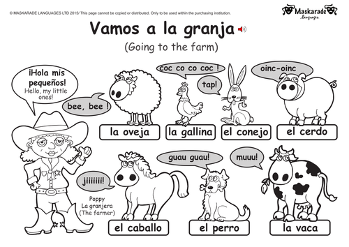 KS1-SPANISH: Level 1: Farm and Zoo animals