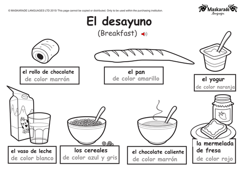 KS1- SPANISH: Food & Drink