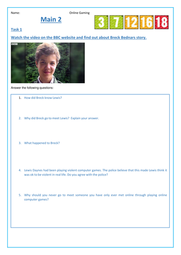 Esafety - Online Gaming