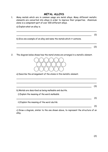 Chemistry: Alloys 