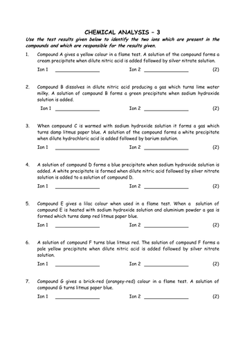 Formation Of Cations And Anions Worksheet Answers