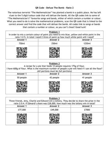 QR Code Defuse The Bomb - Ratio