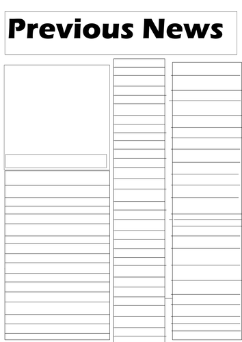 Newspaper Template KS2 | Teaching Resources