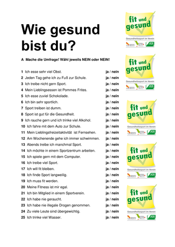 Bist du gesund?
