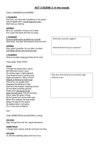 A Midsummer Night's Dream - Year 8