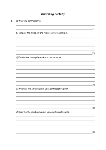 Biology: Controlling Fertility