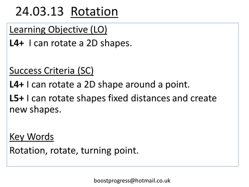 Mathematics of Rotation I - L4+