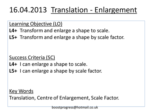 Mathematics of Translations I - L4+