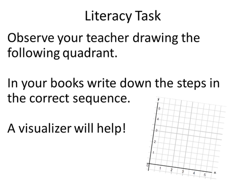 Mathematics of Coordinates I - L4 First Quadrant