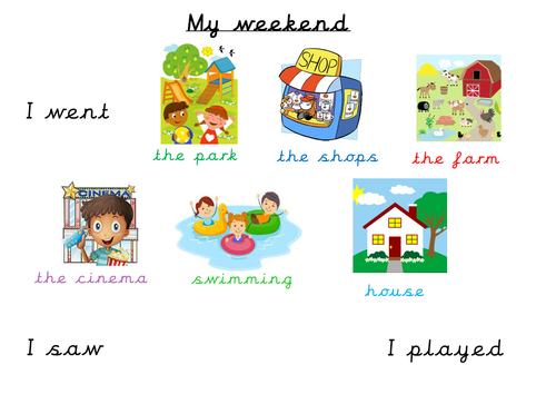 My weekend word mat for Reception