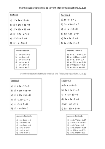 Solving Quadratics: Formula and Factorising. 