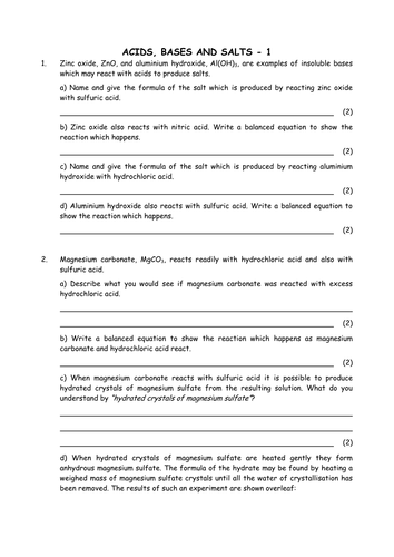 Acid And Bases Worksheet Answers Nidecmege