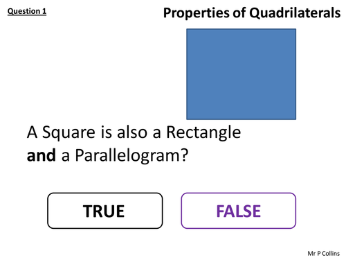 Properties of Quadrilaterals Plenary