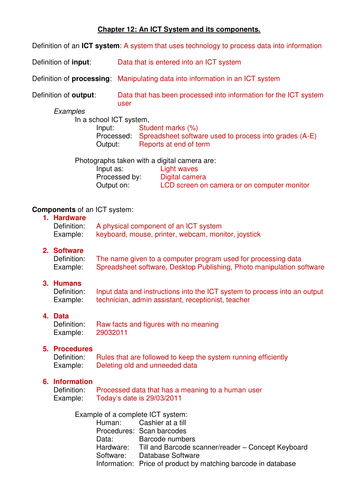 AQA INFO2 Revision Notes and Activities