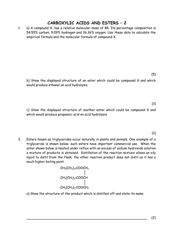 Chemistry: Organic Acids and Esterification 