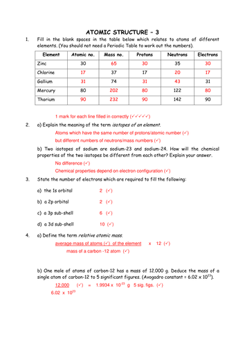Printables Chemistry Atomic Structure Worksheet Answers worksheet chemistry atomic structure answers by greenapl teaching resources tes