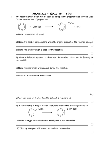 Chemistry: Reactions Involving Aromatic Molecules