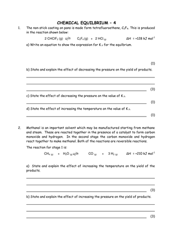 Chemistry: Reversible reactions and partial pressures