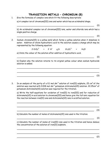 Chemistry: Chromium 