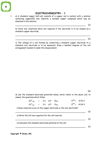 Electrochemistry