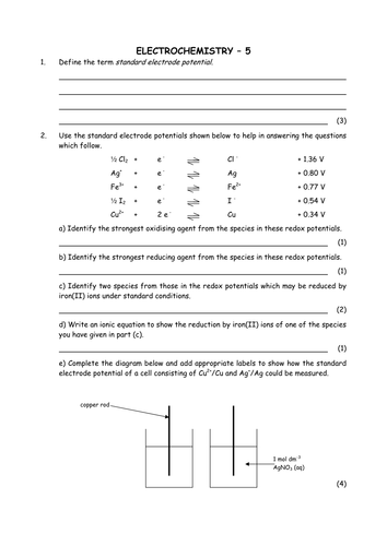 Chemistry: Electrochemical Reactions 