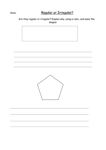 Regular or Irregular Shapes?