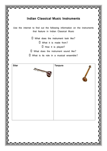 Indian Classical Music Fact Sheet