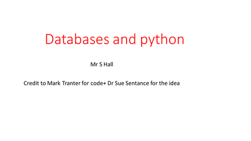 how to create a database in python using sql lite 3