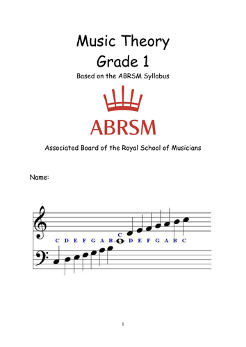 Grade 1 Music Theory Teaching Resources