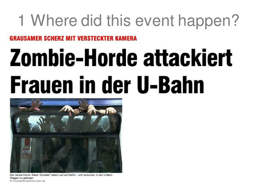 IN DER STADT: Realia with GCSE type questions