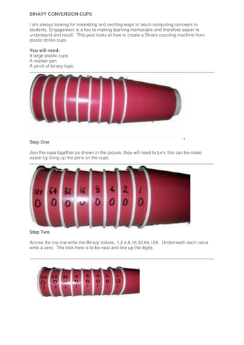 Learn Binary with Paper Cups