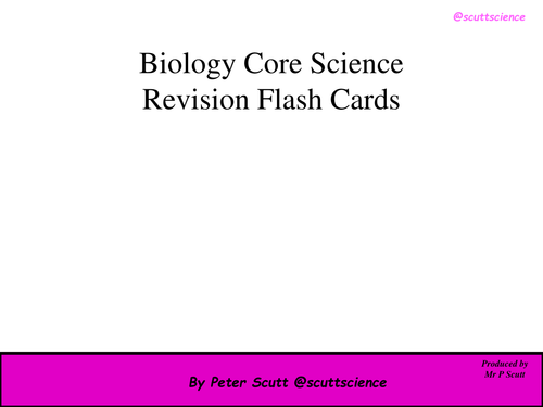 AQA Core Biology (B1) Flash Card for Revision