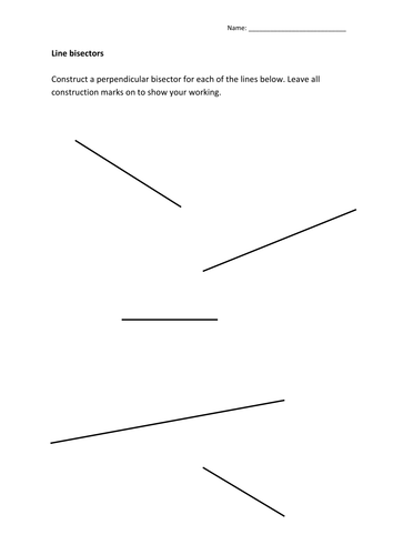 GCSE Higher Revision - 7.4. Bisectors. | Teaching Resources