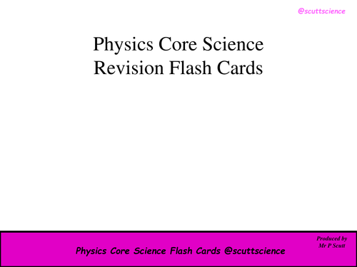 AQA Physics Core (P1) Revision Flash Card