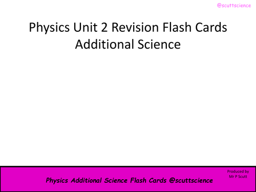 AQA Physics Additional (P2) Revision Flash Cards