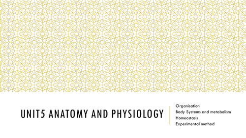 Unit 5 Anatomy and Physiology BTEC HSC