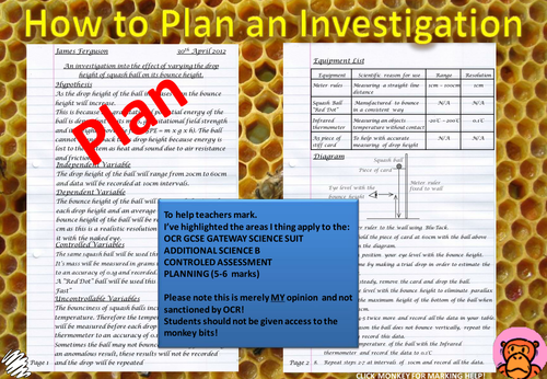 How to plan an investigation.