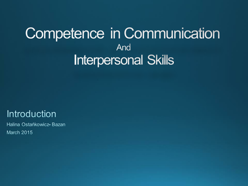 Competence In Communication